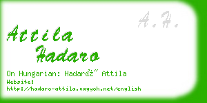 attila hadaro business card